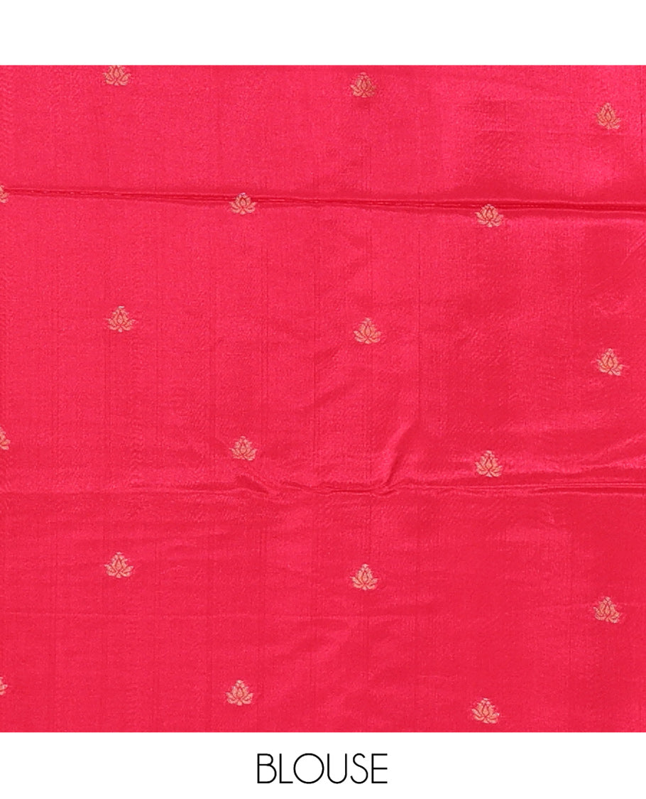 Bottle Green Micro Checks Fancy Mysore Silk Saree