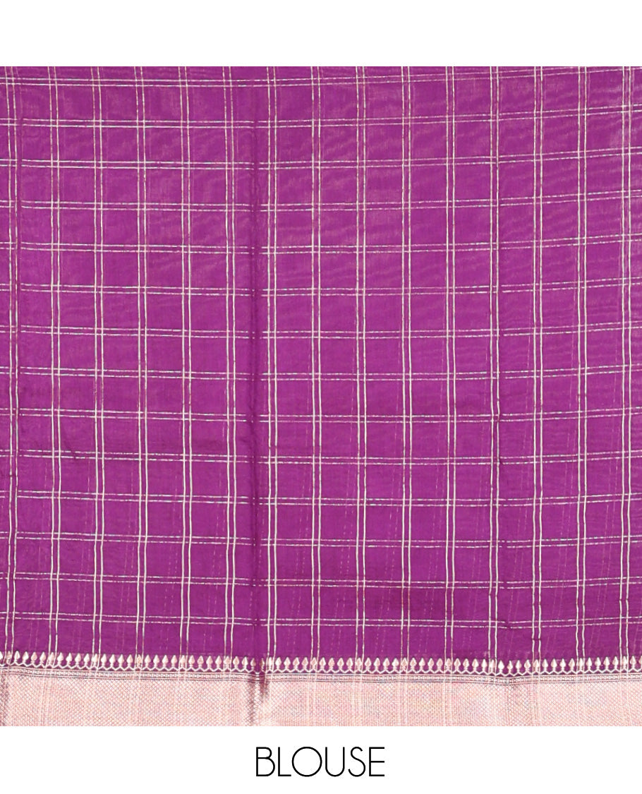 Purple Assam Silk Saree
