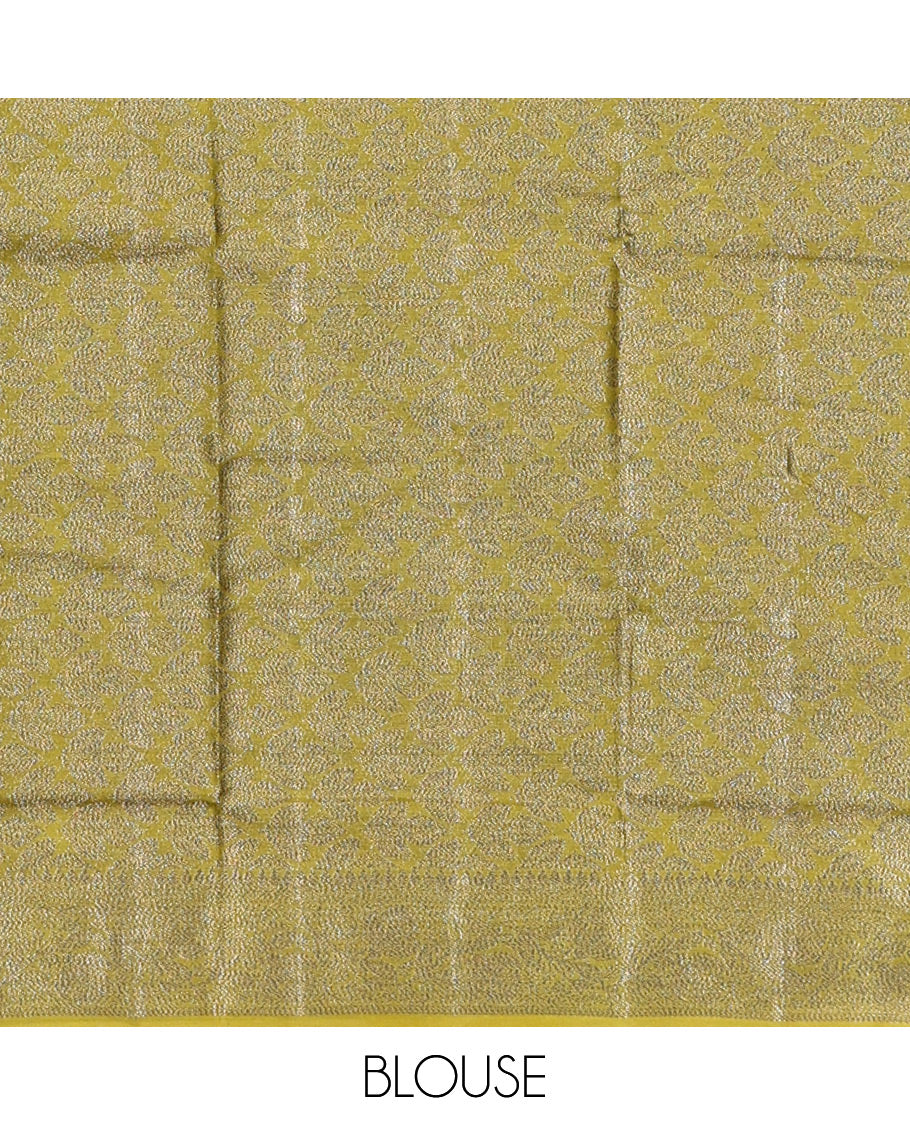 Green Tussar Silk Saree