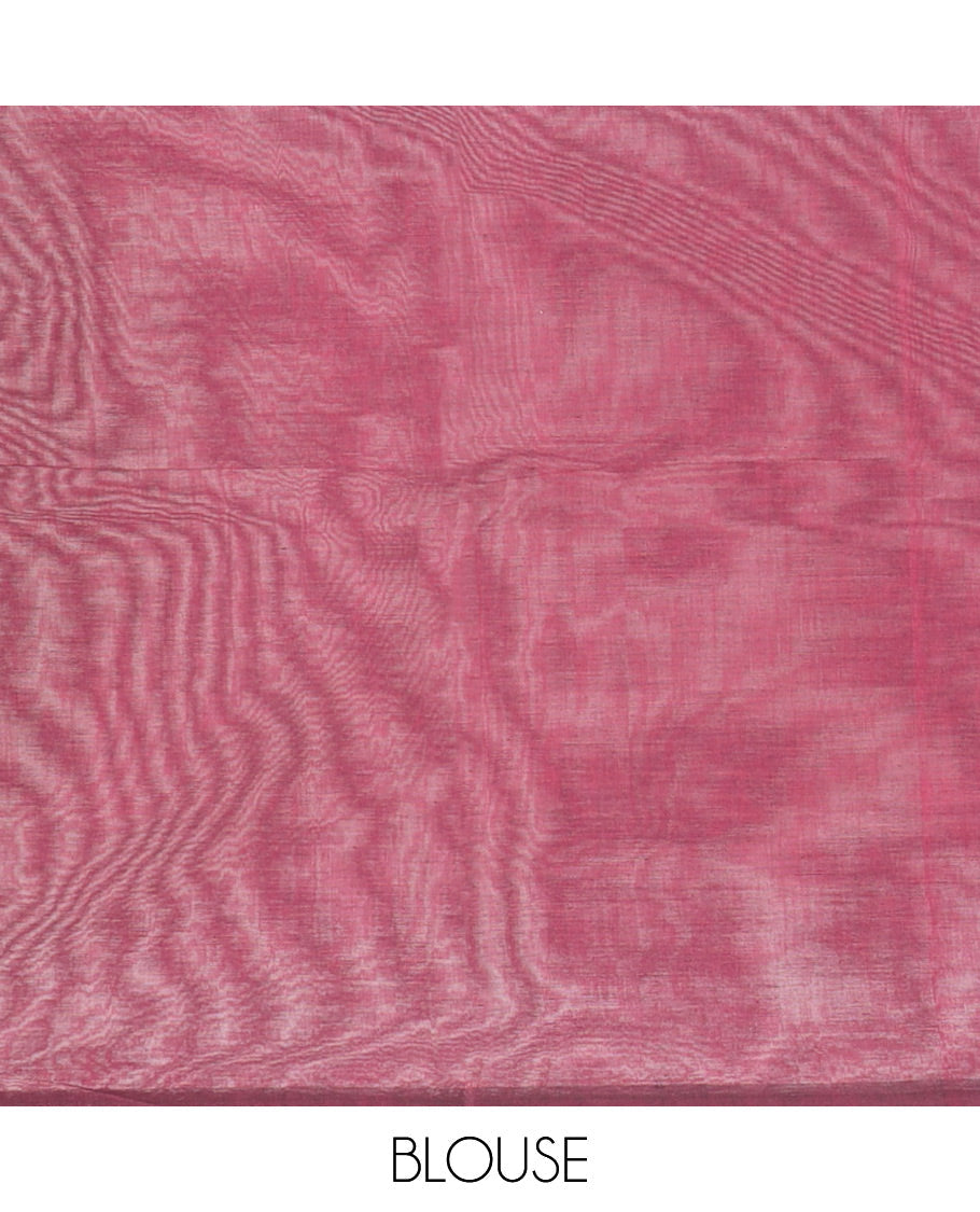 Borderless maroon tree motifs Coimbatore cotton saree, self-pallu of tree motifs, jaal & floral creeper design