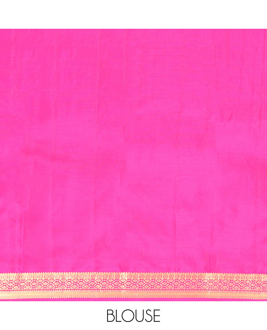 Purple Vasundhara Lite Silk Mix Saree, Beautifully Bedecked with Zari Buttas All Over Its Body, Complemented by Contrast Traditional Zari Border, Grand Jaal Pallu and Paired with a Contrast Blouse