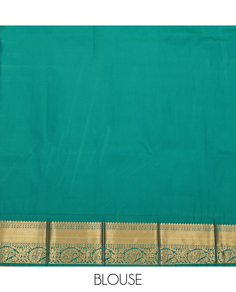Yellow Budget Silk Saree, Sparsely Woven with Zari Buttas, a Contrast Traditional Zari Border, Grand Pallu, and a Contrast Blouse