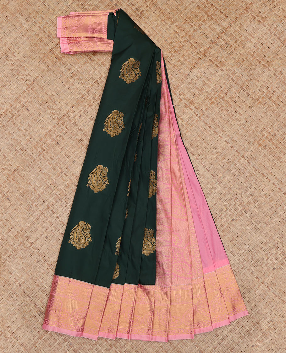 Dark Green Budget Silk Saree