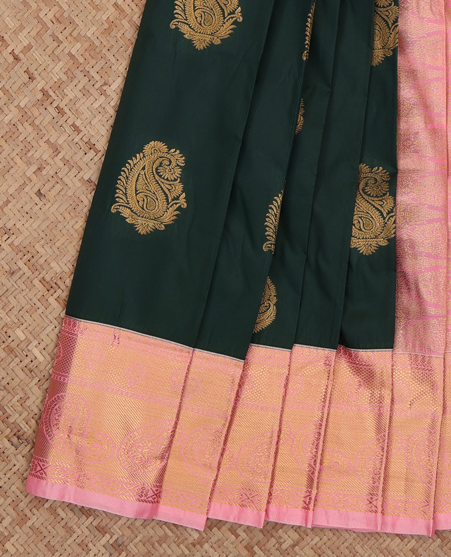 Dark Green Budget Silk Saree