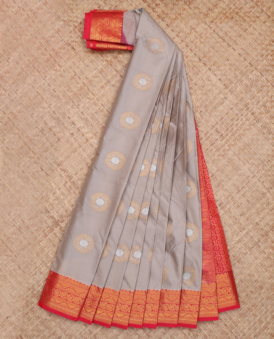 Grey Budget Silk Saree