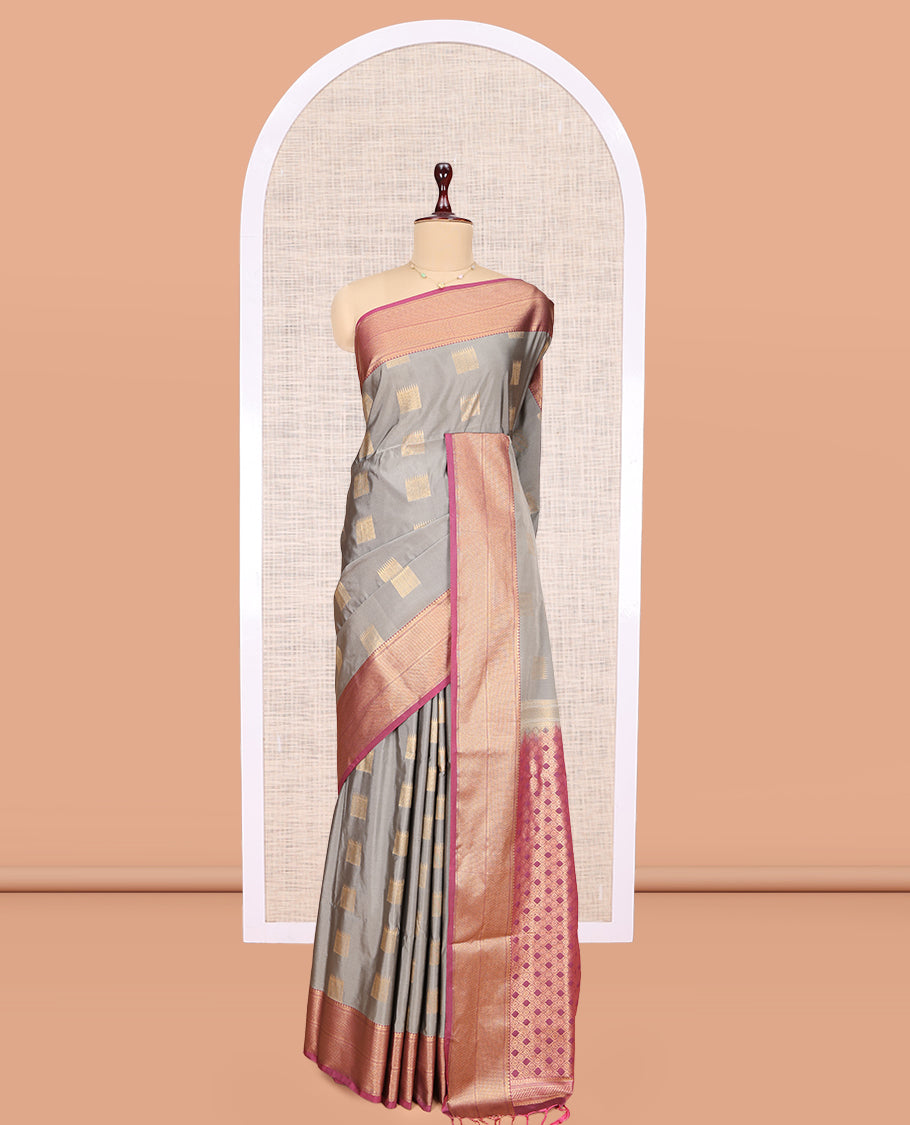 Grey Budget Silk Saree