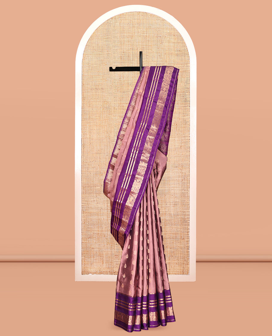Onion Pink-Violet Vasundhara Lite Silk Mix Saree