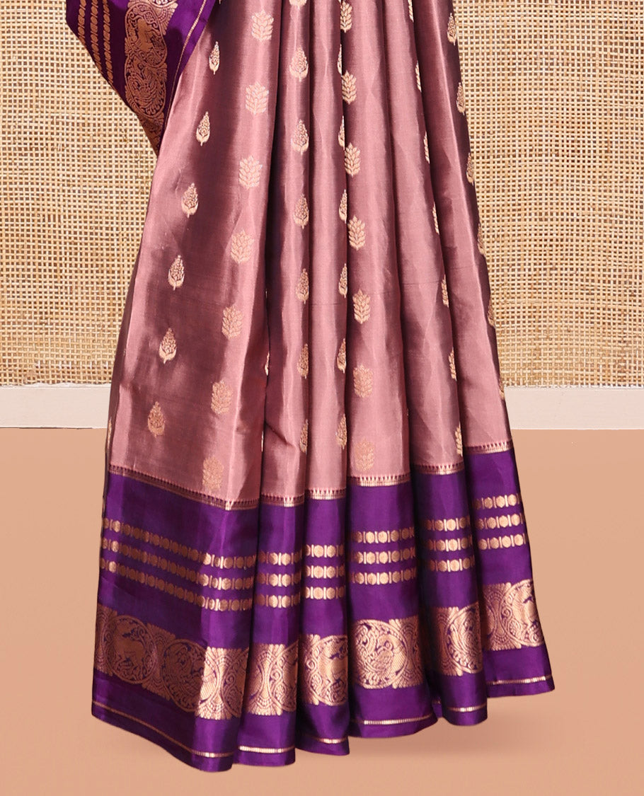 Onion Pink-Violet Vasundhara Lite Silk Mix Saree