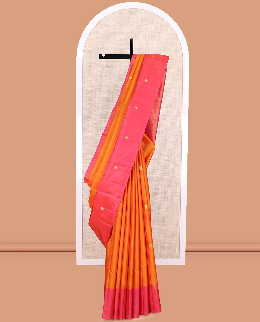 Orange Kanchipuram Silk Saree