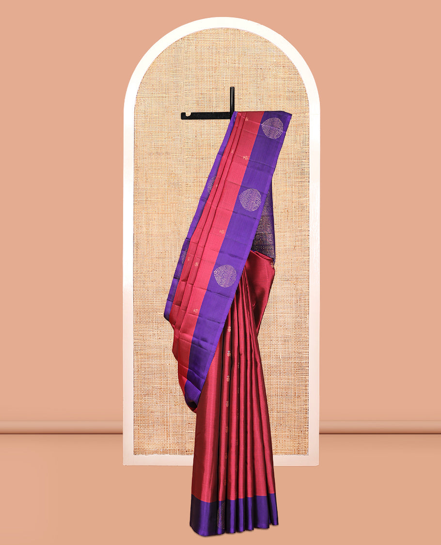 Red Mayuri Lite Silk Mix Saree