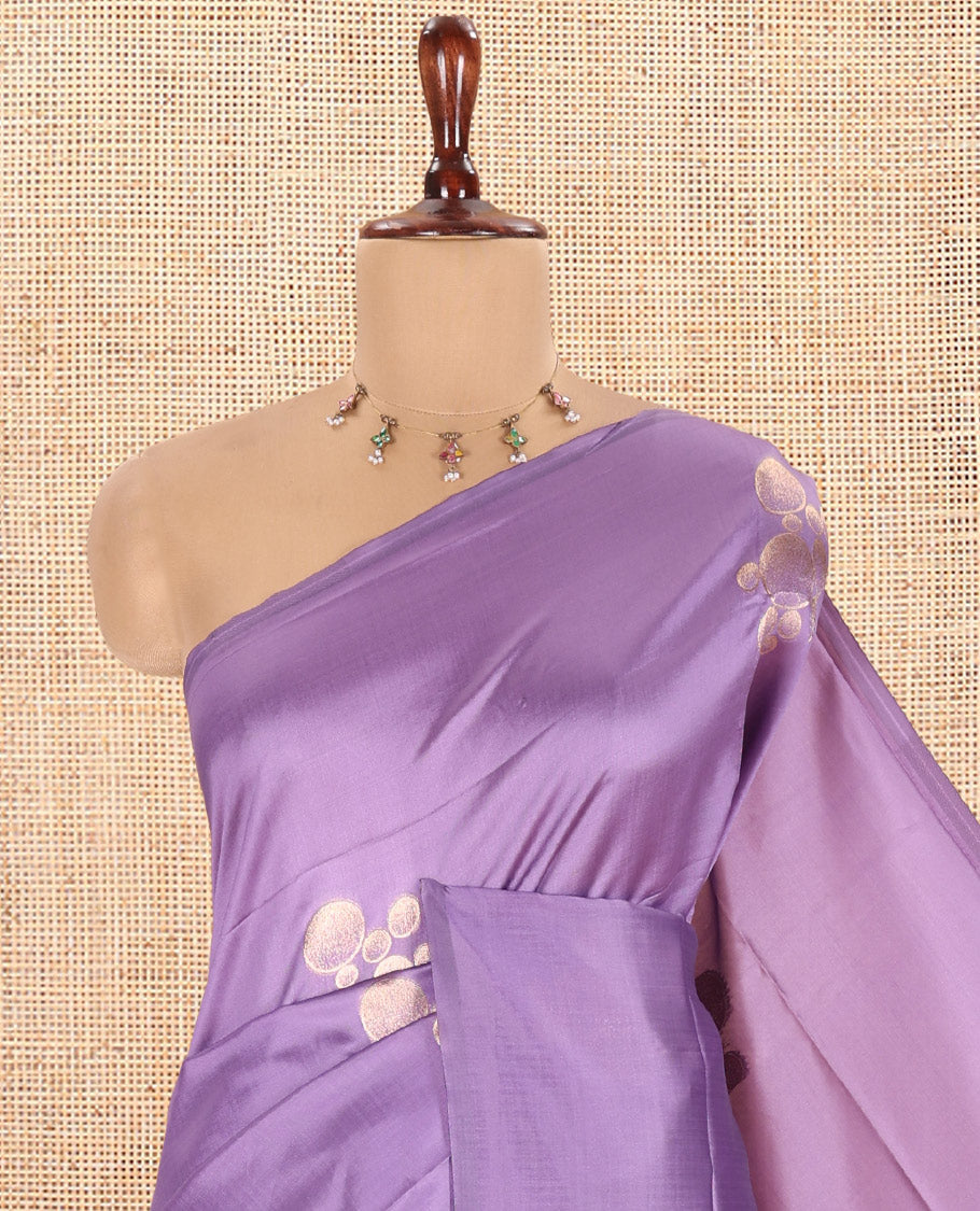 Borderless Lavender Elite Soft Silk Saree