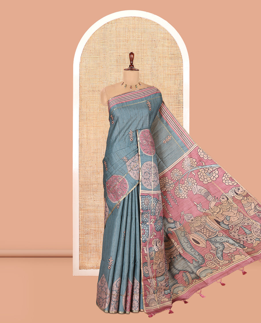 Peacock Fancy Tussar Saree