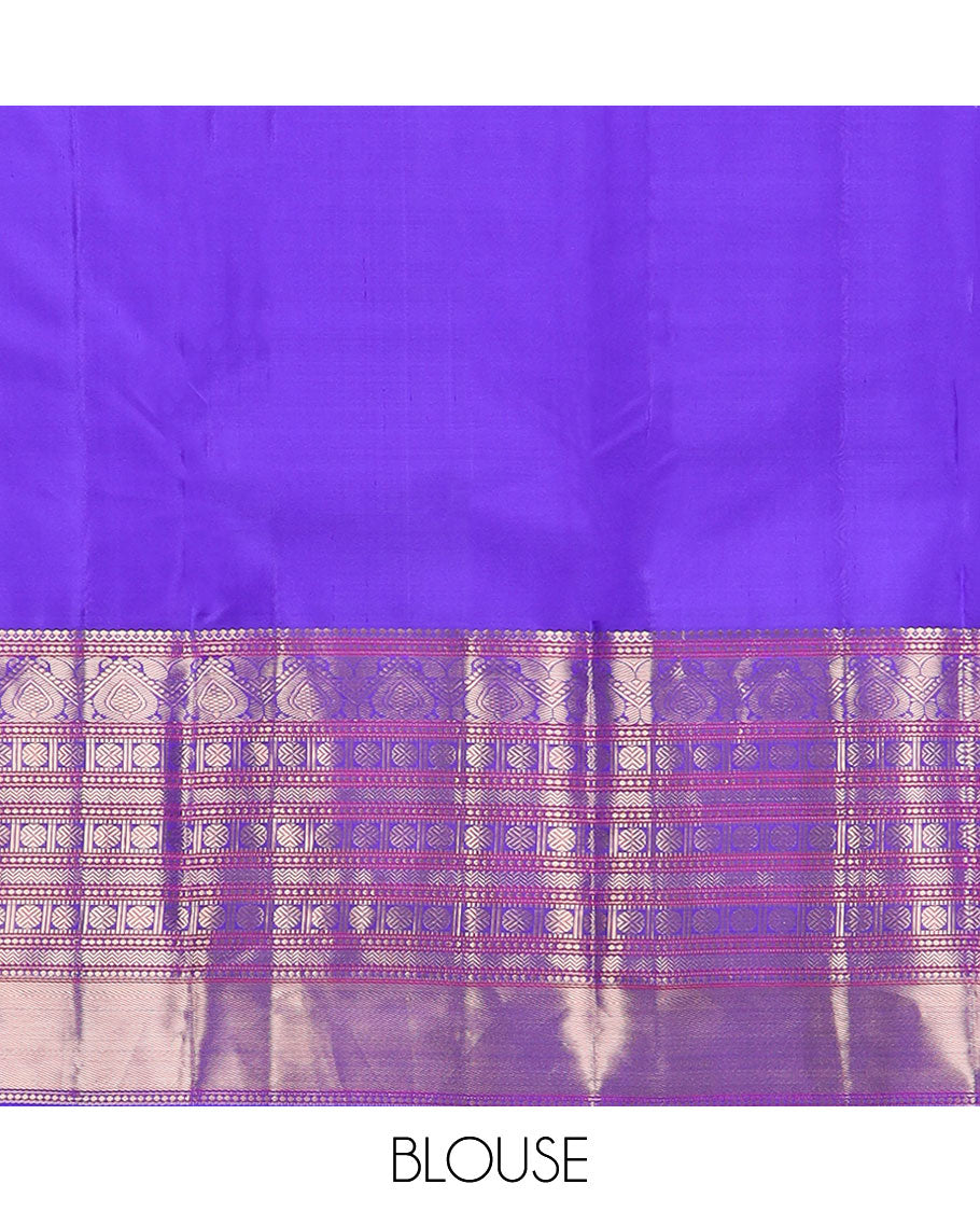 Green zari buttas silk saree, contrast border of salangai,manga,jada nagam,rudraksham & rettai neli designs & jaal pallu
