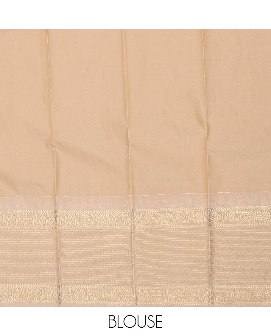 Eggplant purple zari buttas and striped gift saree, contrast traditional zari design woven border, and jaal pallu