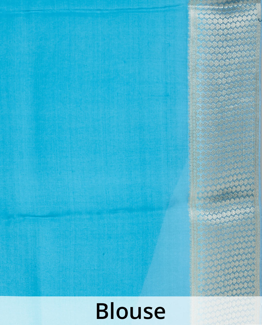 Multi-color jaal jacquard design Italian Crepe saree, contrast intricate design border