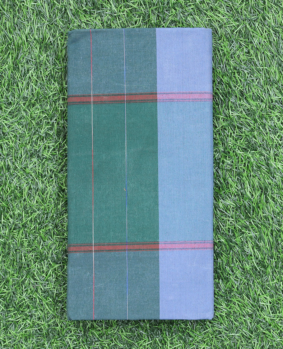 Multi-color horizontal & vertical striped cozy pure cotton lungi