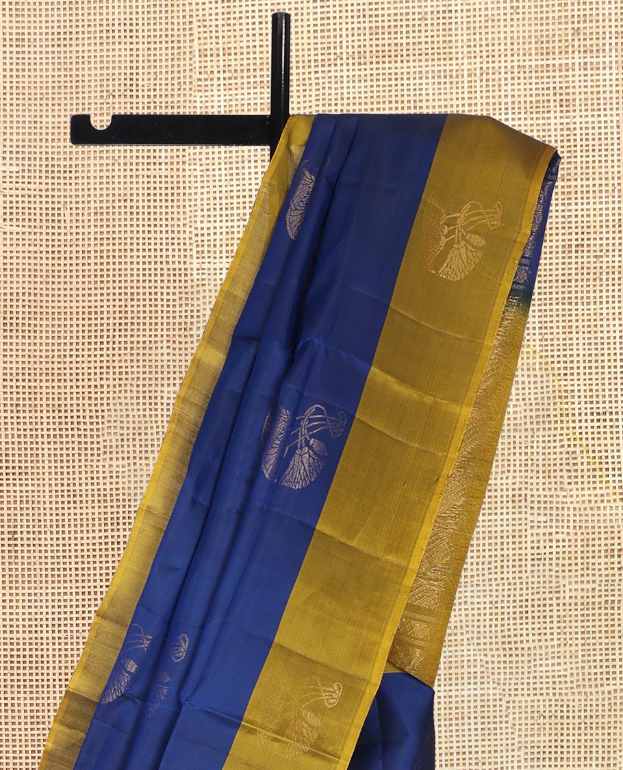 Blue Mayuri Lite Silk Mix Saree