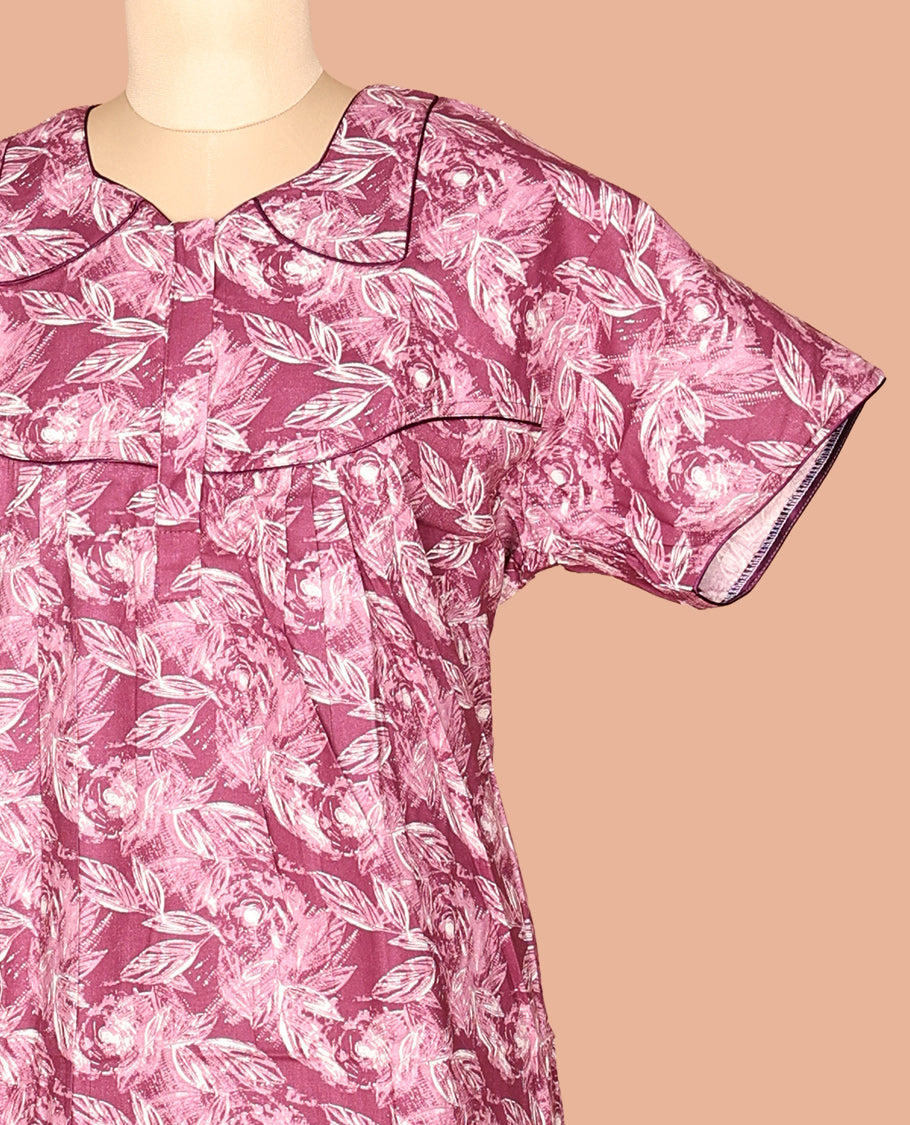 Purple Cotton-Blended Nighty