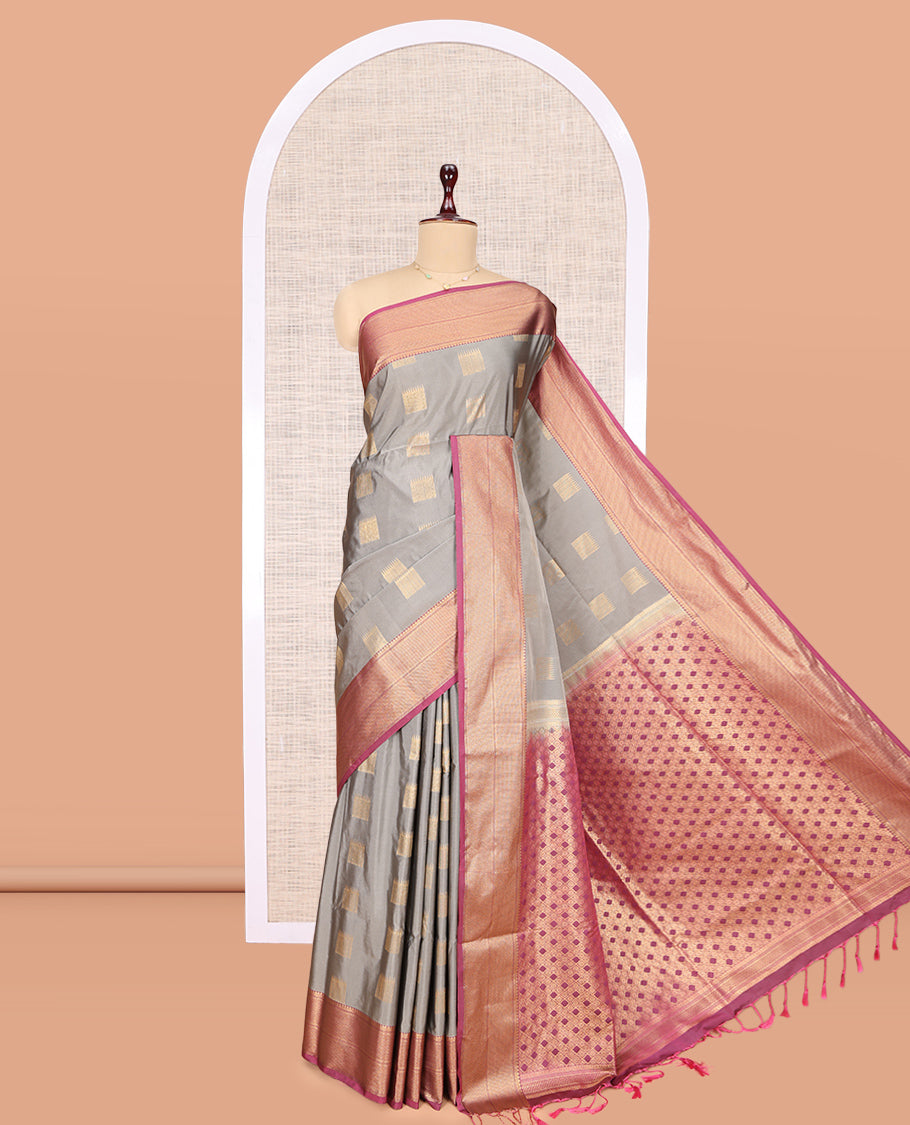 Grey Budget Silk Saree