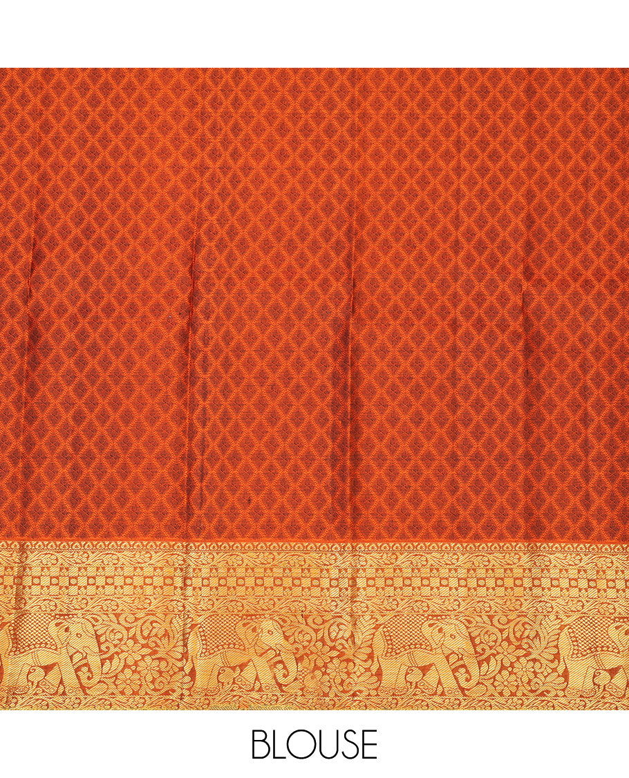 Green Pure Silk Navarathna Pavadai Material Set