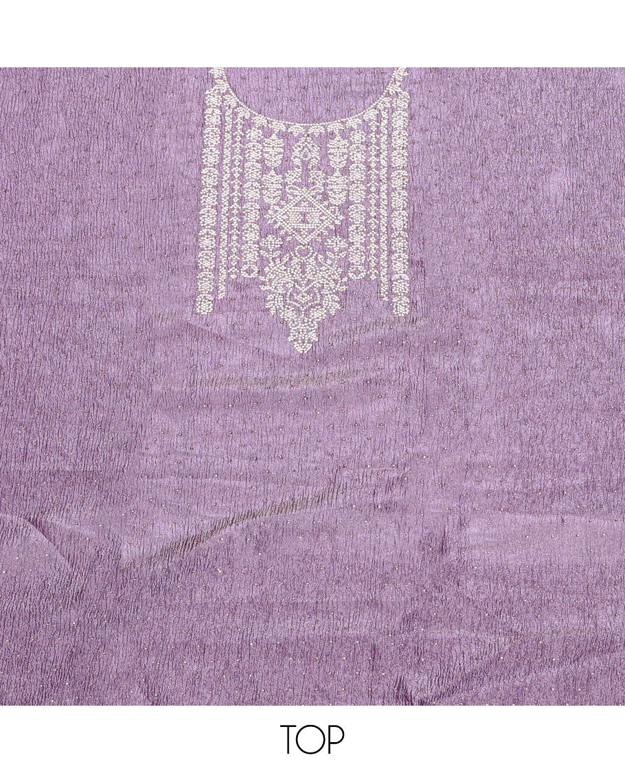 Lavender Chiffon Material Chudidar Set