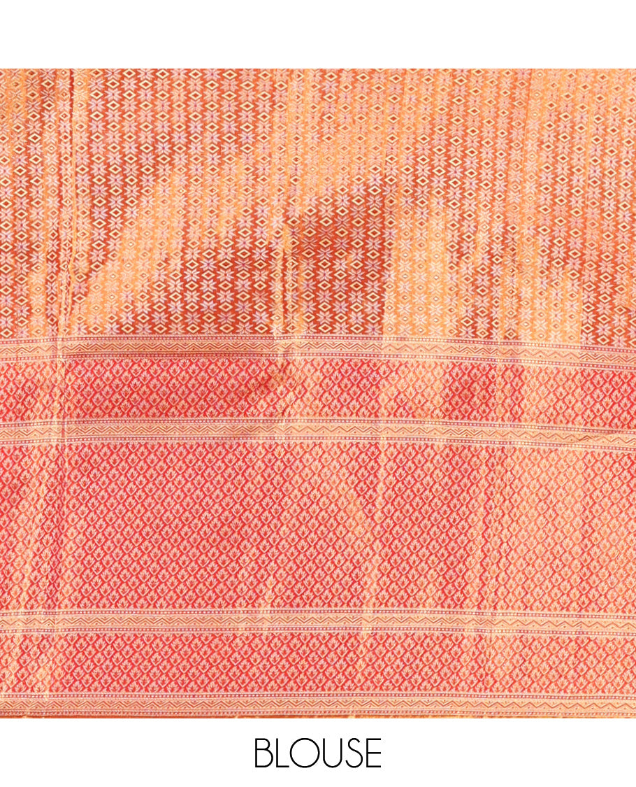Cream Kanchipuram Tissue Bridal Silk Saree