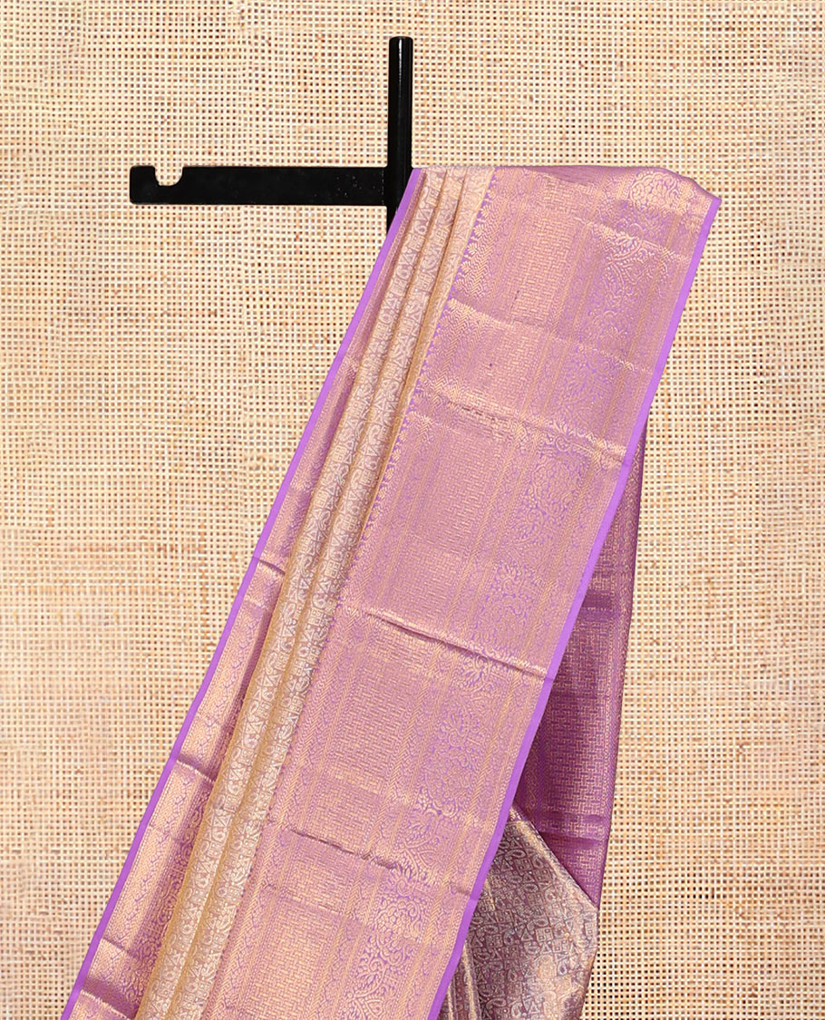Lavender Kanchipuram Tissue Silk Saree