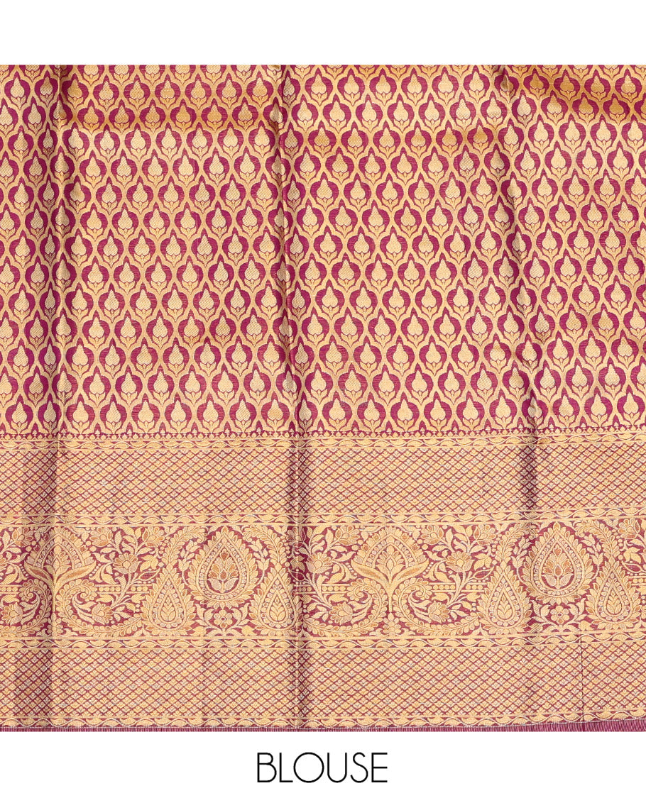 Blue Pure Silk Half Saree