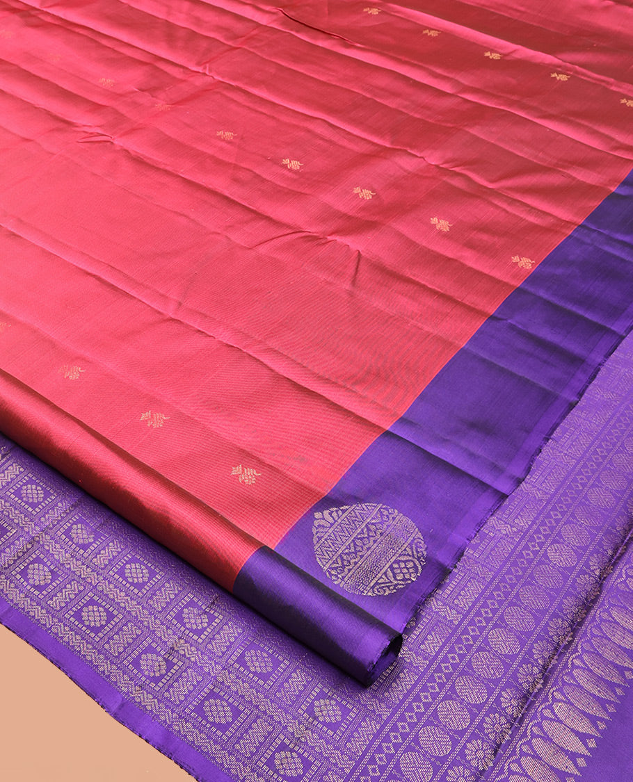 Red Mayuri Lite Silk Mix Saree