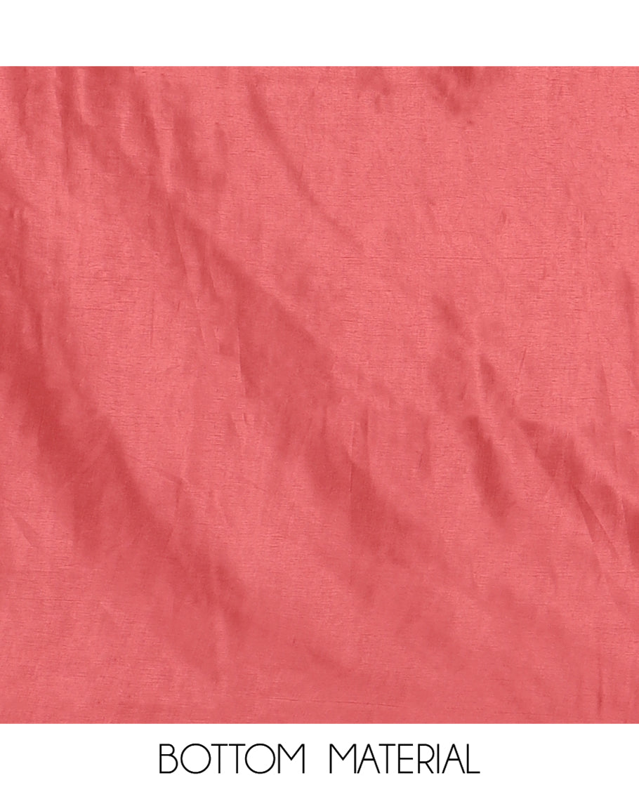 Gold-Chikku Tissue Material Churidar, Elevated with Rose Floral Printed Top, a Contrast Bottom, a Floral Printed Dupatta