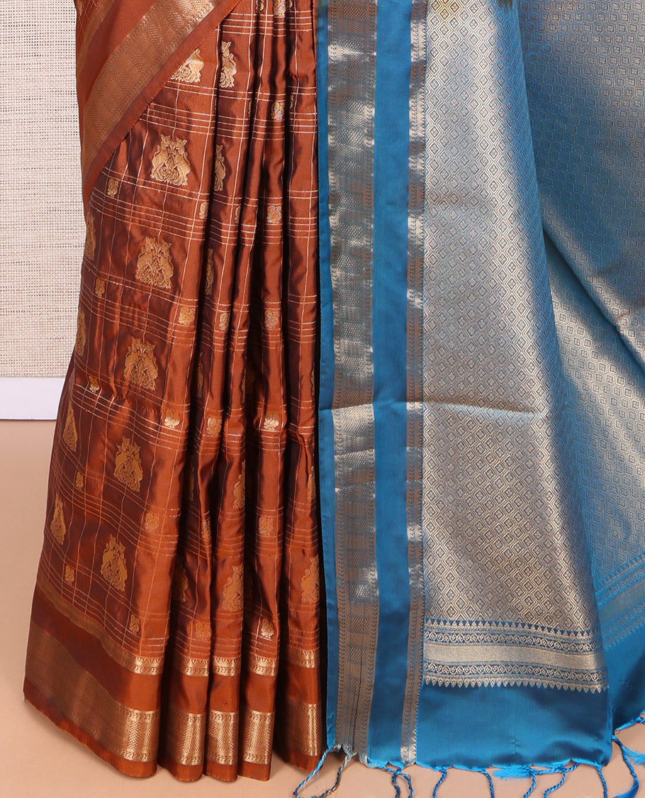 Rust Budget Silk Saree