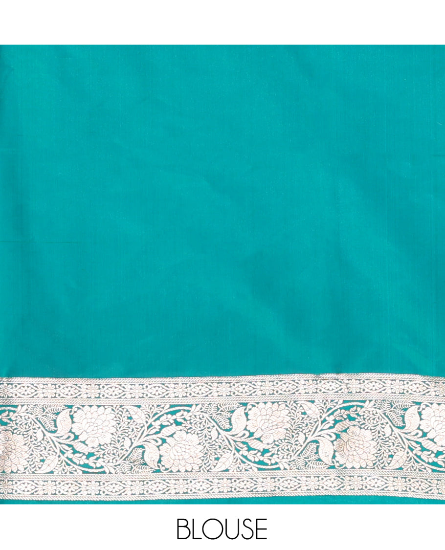 Green Semi-Banaras Nylon Saree