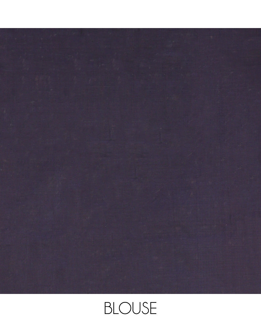 Light blue geometric design ikkat cotton saree with contrast border & argyle design pallu