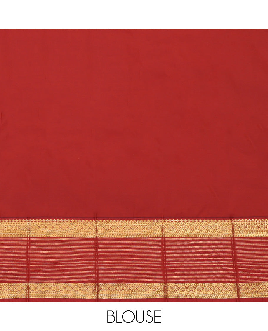 Leaf Green Stripes Budget Silk Saree