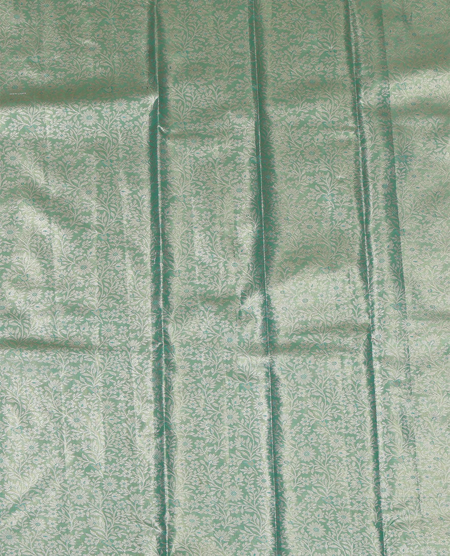 Light Blue Art Silk Pavadai Material Set
