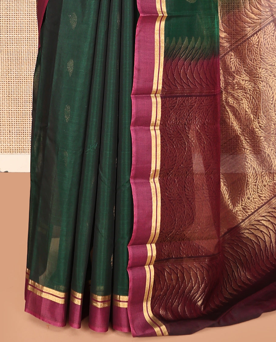 Green Silk Cotton Saree