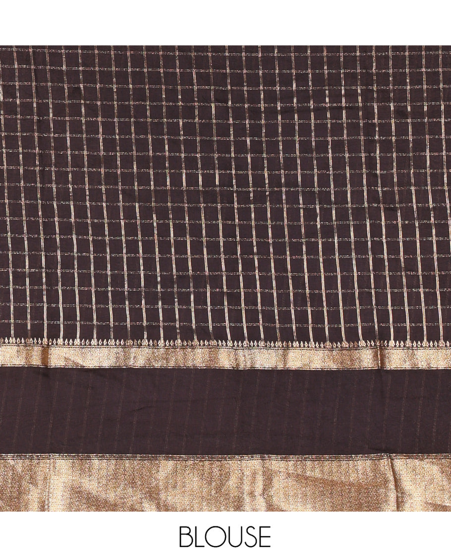 Chikku-Black Assam Silk Saree