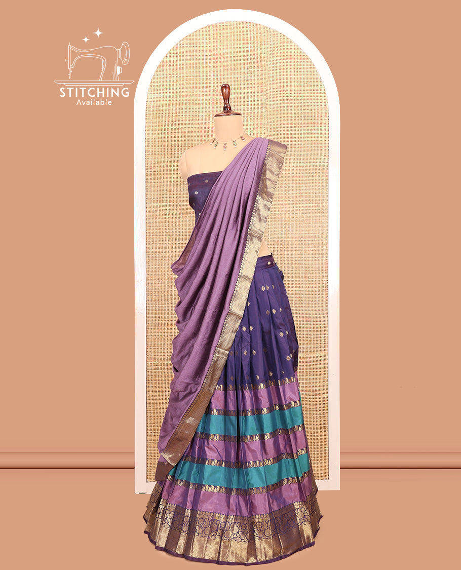 Purple Half-Saree