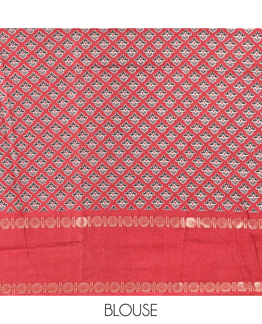 Maroon Dola Tussar Saree