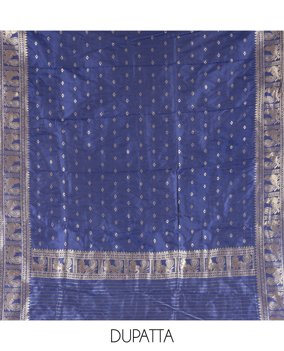 Magenta Semi-Silk Material Chudidar Set