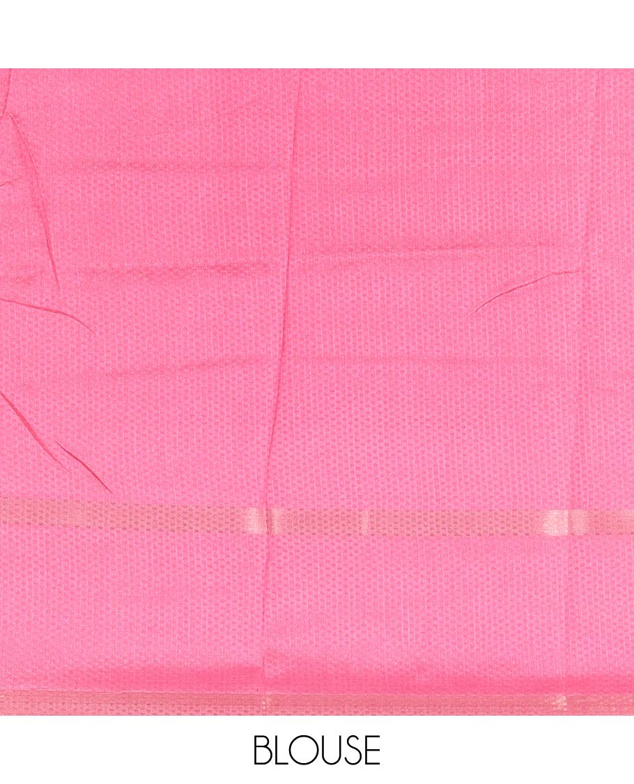 Wine embossed moss chiffon saree, contrast traditional rettai pettu border, embossed pallu, and a contrast embossed blouse