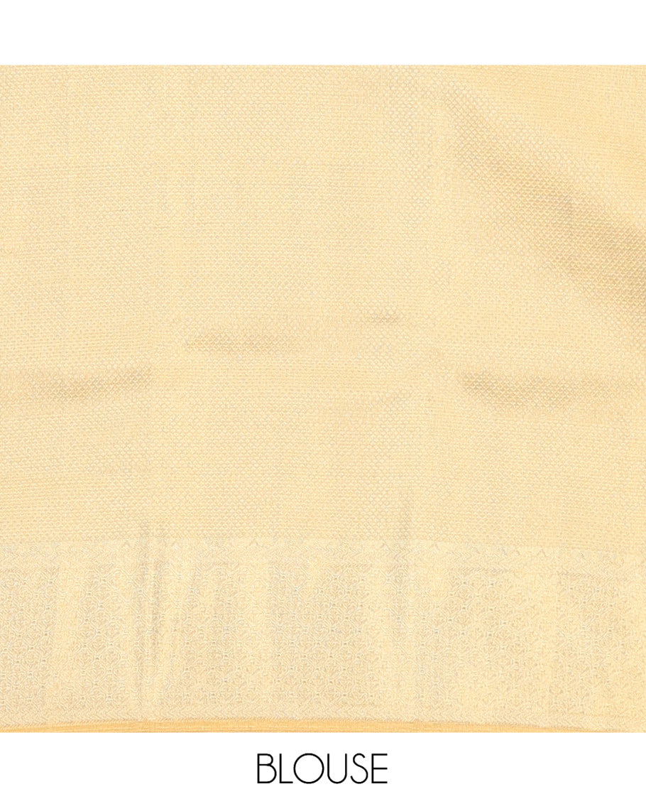 Cream Kanchipuram Tissue Silk Saree