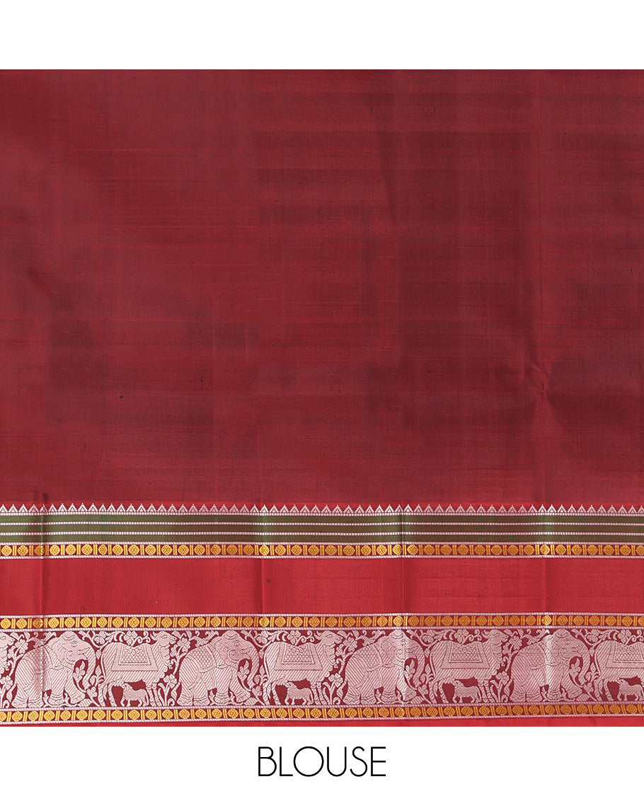 Black Kanchipuram Chettinad Saree