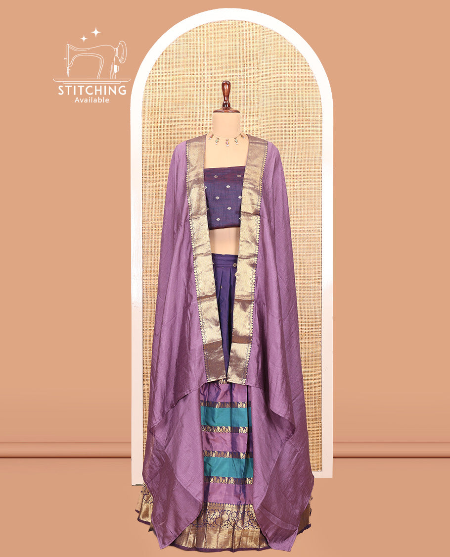 Purple Half-Saree