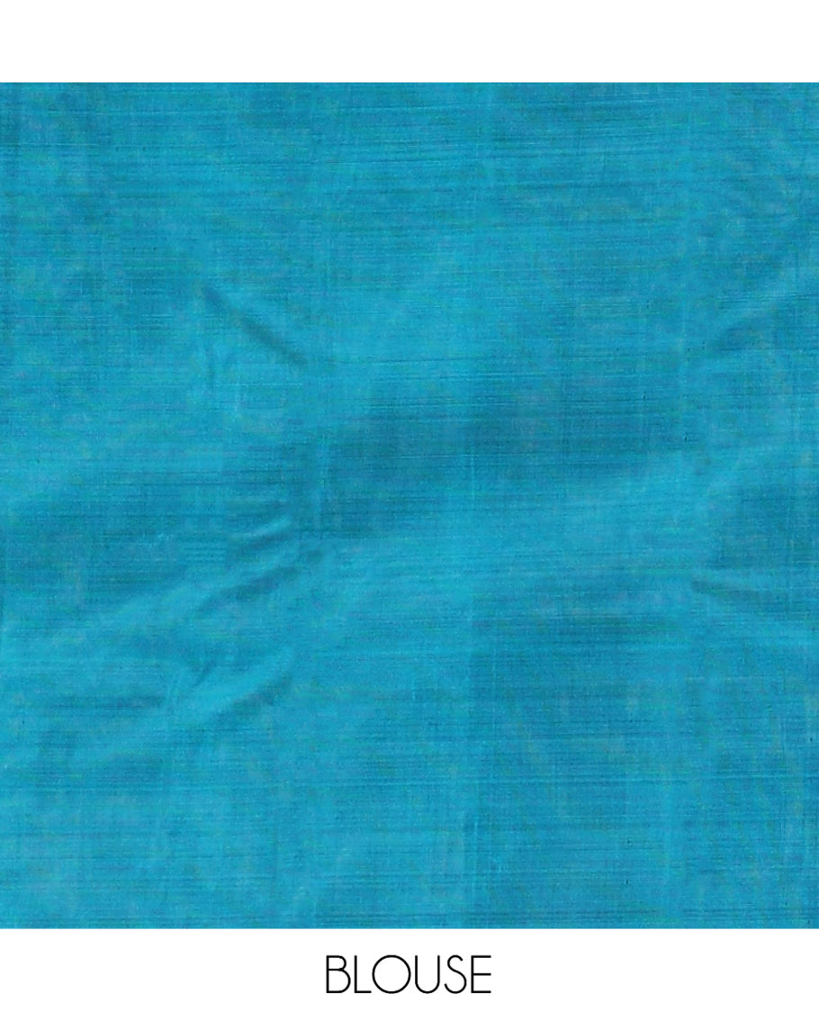Blue Butta Mayuri Lite Silk Mix Saree
