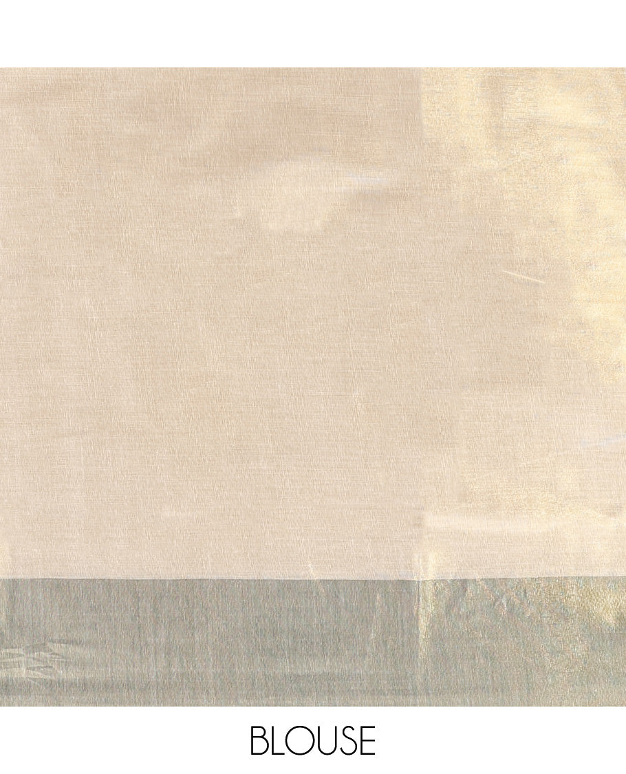 Gold Plain Kerala Cotton Saree