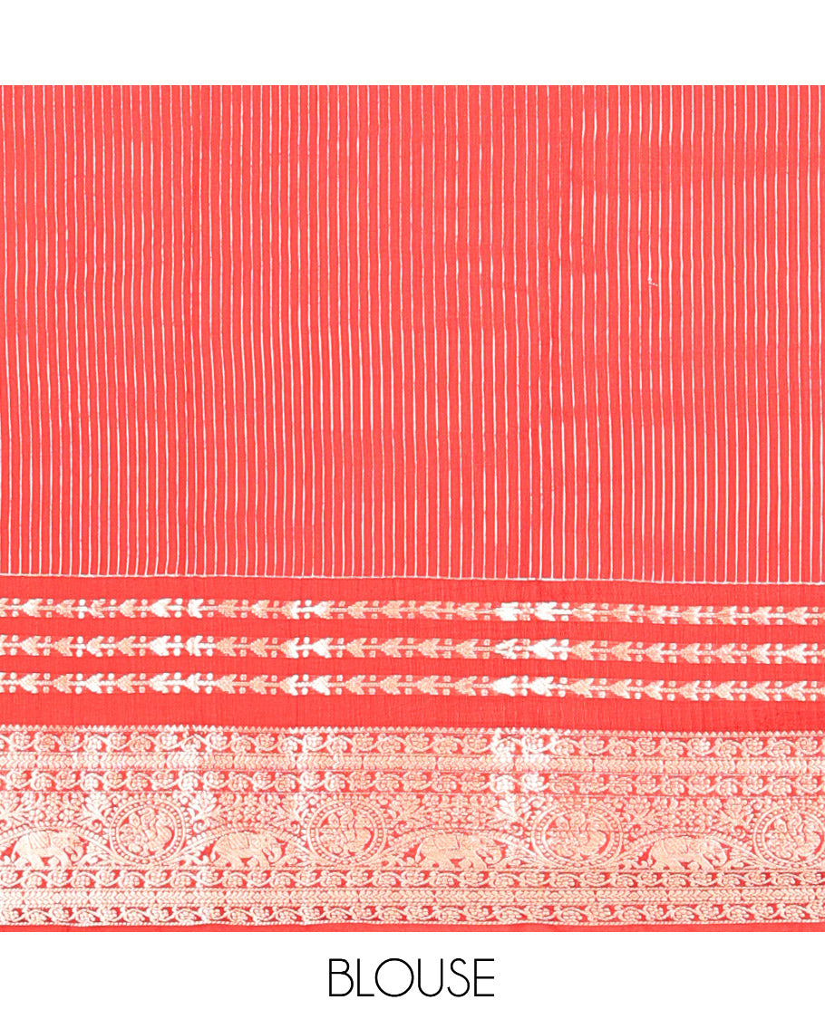 Navy Assam Silk Saree