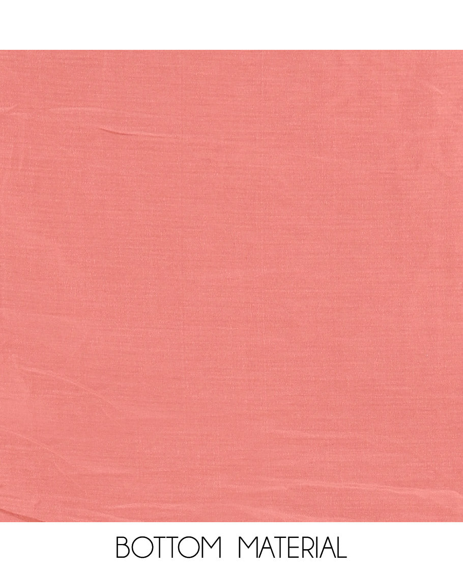 Dusky Magenta Material Chudidar Set Adorned with Embroidered Organza Chiffon Top, Subtly Made Plain Santoon Bottom, and a Organza Dupatta Featuring Floral Jaal Embroidery