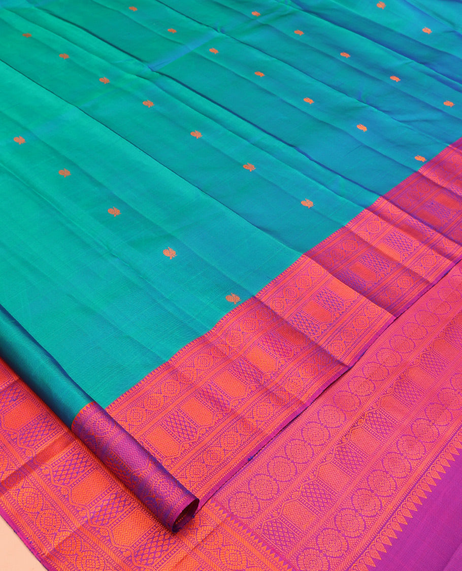 Blue Kanchipuram Silk Saree