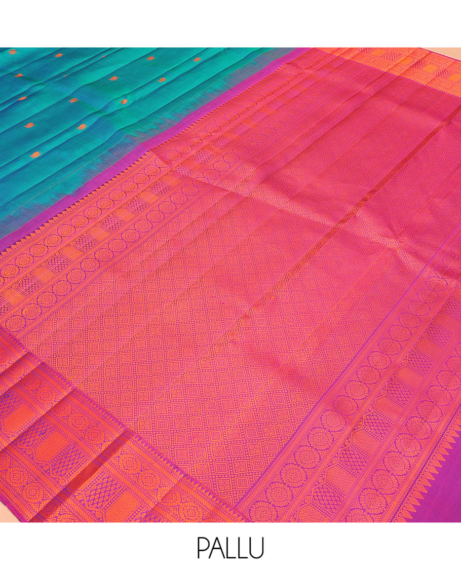 Blue Kanchipuram Silk Saree